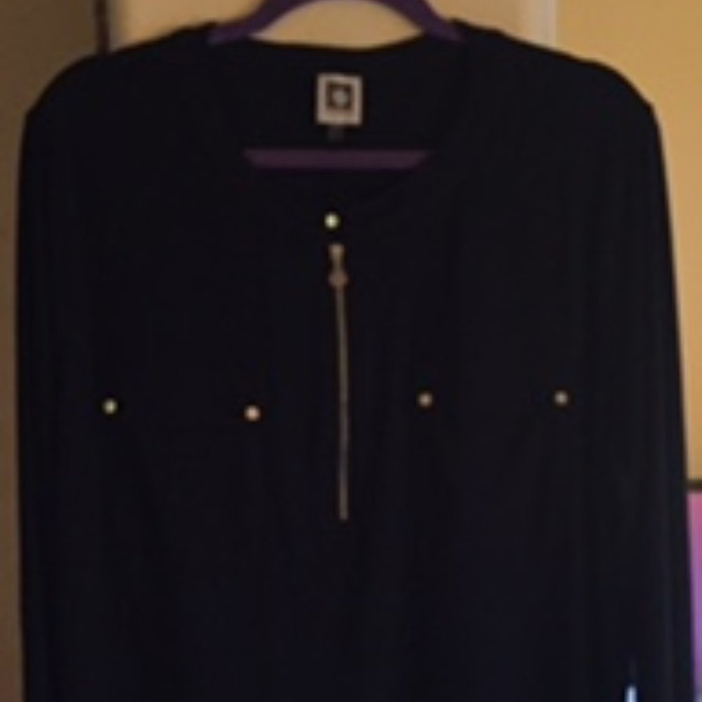 Anne Klein Black ¾ Sleeve Top